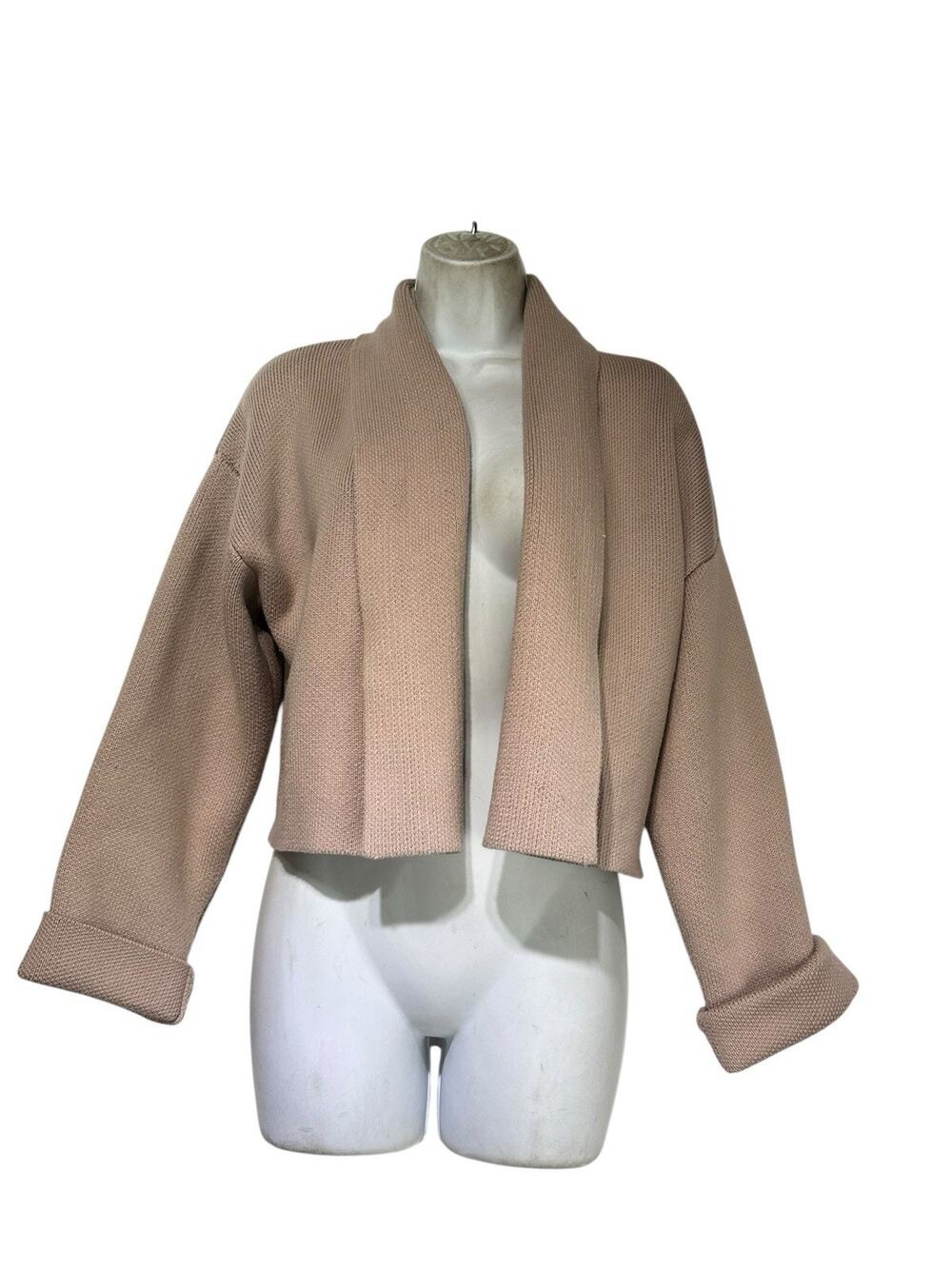 Anthropologie The Mariel Crop Cardigan Sweater One Size Acrylic Knit Open Front